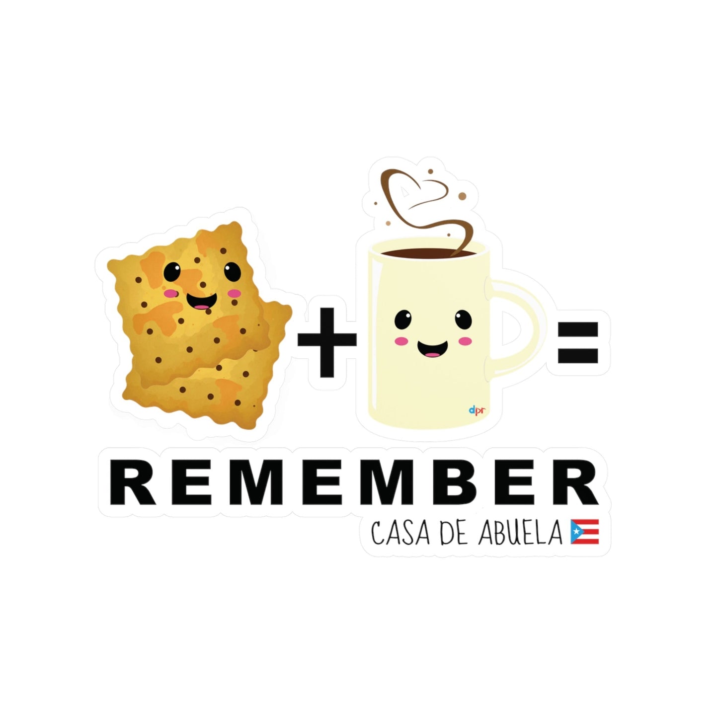 Crackers & Coffee REMEMBER ABUELA Waterproof Kiss-Cut Vinyl Decals