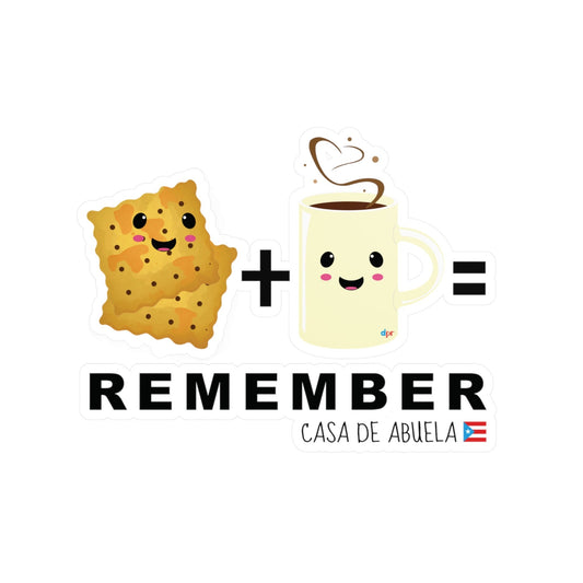 Crackers & Coffee REMEMBER ABUELA Waterproof Kiss-Cut Vinyl Decals