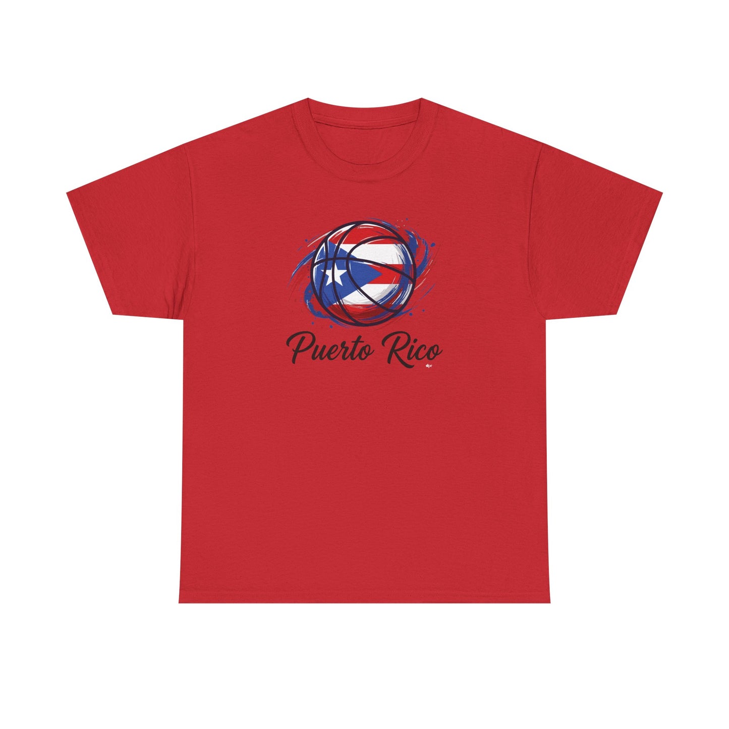 Puerto Rico Basketball Flag 2 | Unisex Heavy Cotton T-Shirt