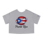 Puerto Rico Baseball Women's Flowy Cropped Tee | Puerto Rican Baseball Shirt