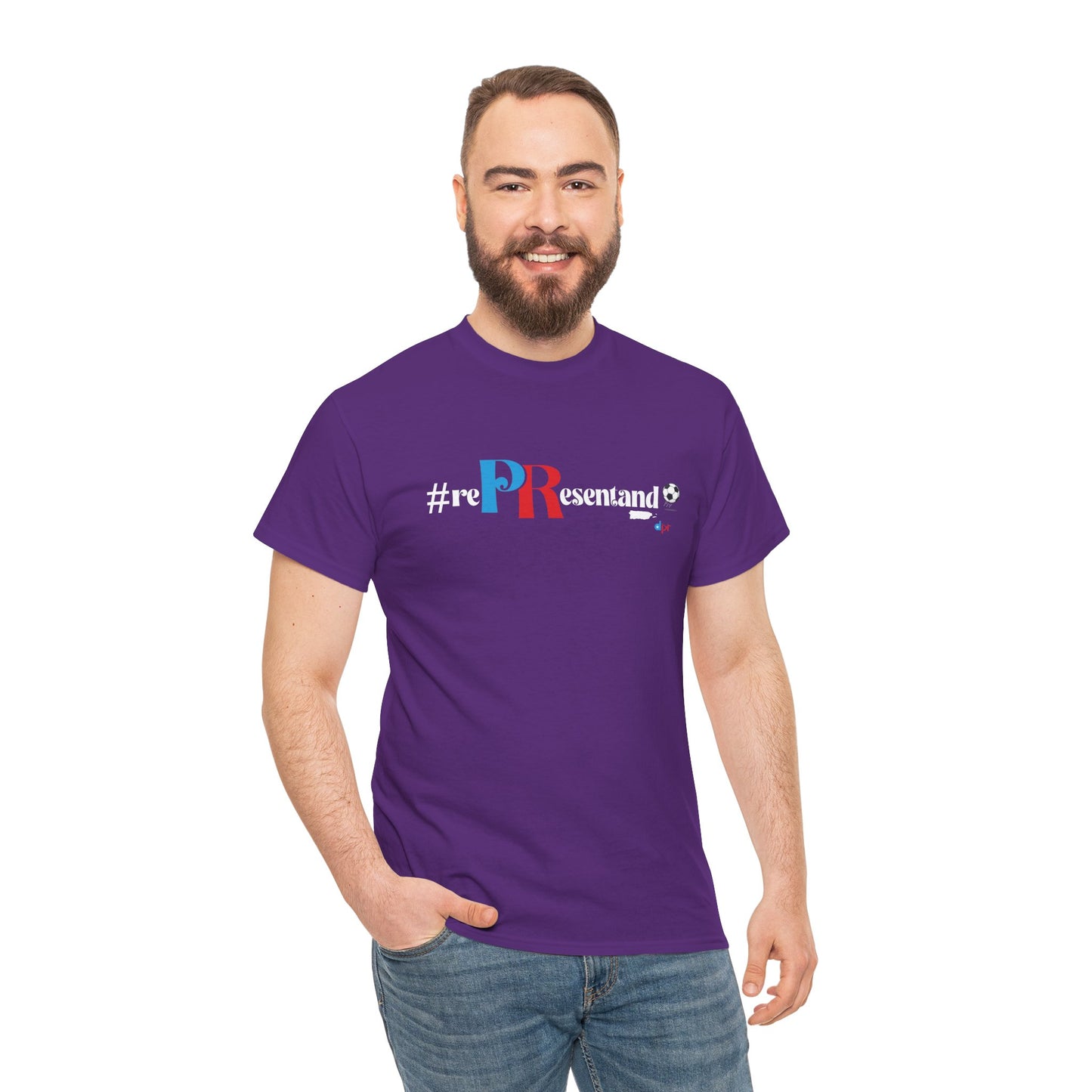 RePResentando Soccer Ball Unisex Heavy Cotton Tee