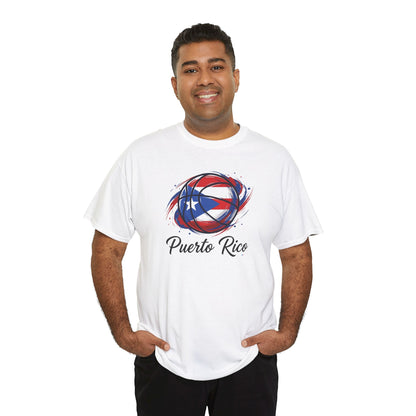 Puerto Rico Basketball Flag 2 | Unisex Heavy Cotton T-Shirt