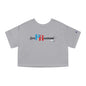 Puerto Rico Soccer ball Cropped Tee | RePResentando™ Women's Flowy Crop Top | Boricua Soccer ball Shirt