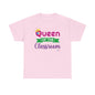 Queen of the Classroom - Back to School Boricua Teacher Heavy Cotton Tee