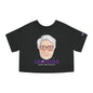 Abuela Boricua Always Here Never Left Women's Flowy Cropped Tee