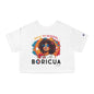 Back To School Boricua Girl Flow Black T Shirt Flowy Cropped Tee