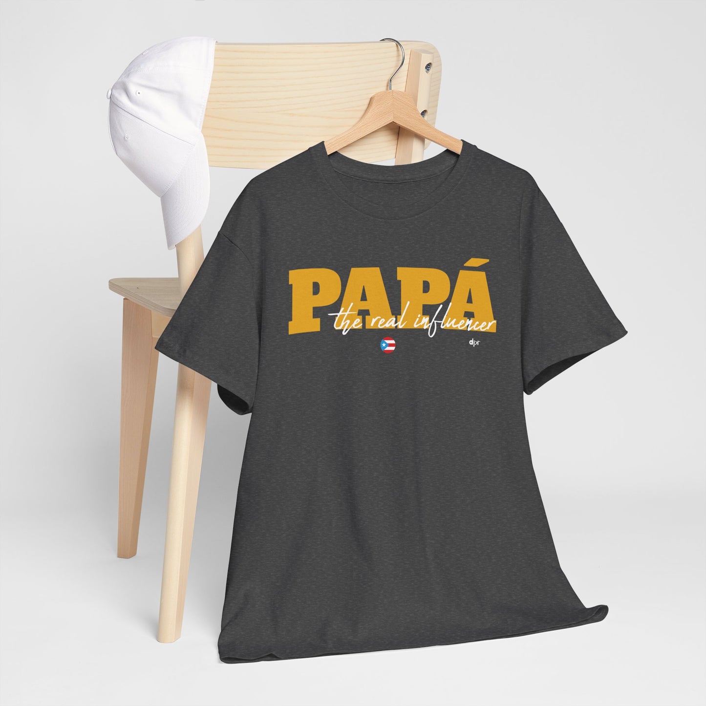 Papá The Real Influencer Yellow Heavy Cotton Tee