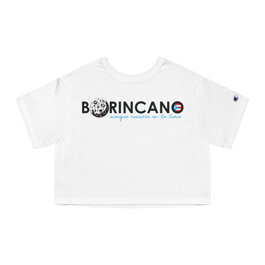 BORINCANO aunque naciera en la luna Flowy Cropped Tee
