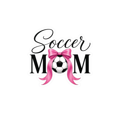 Soccer Mom Boricua Pink Bow Waterproof Kiss-Cut Vinyl Decals