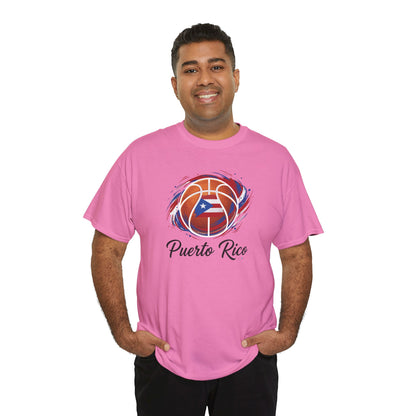 Puerto Rico Basketball Flag | Unisex Heavy Cotton T-Shirt