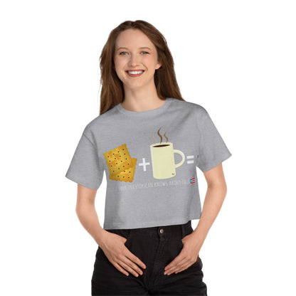 Crackers & Coffee True Puertorican Flowy Cropped Tee
