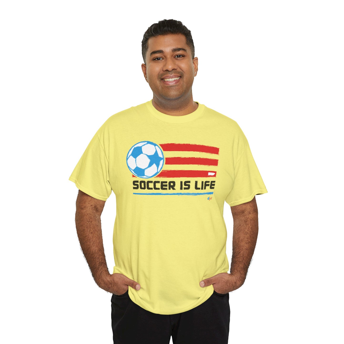Soccer is Life Colors Unisex Heavy Cotton Tee