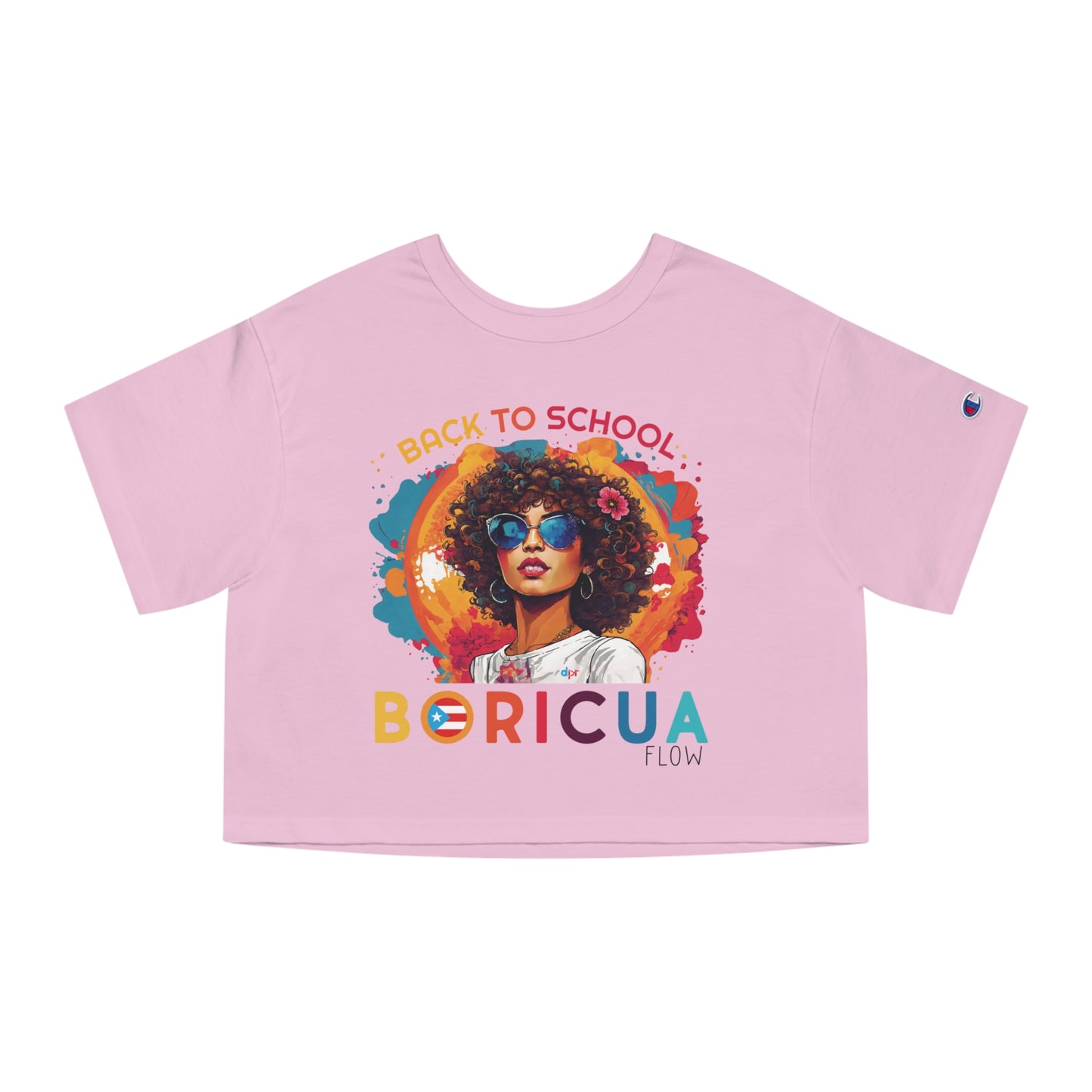 Back To School Boricua Girl Flow T Shirt Flowy Cropped Tee