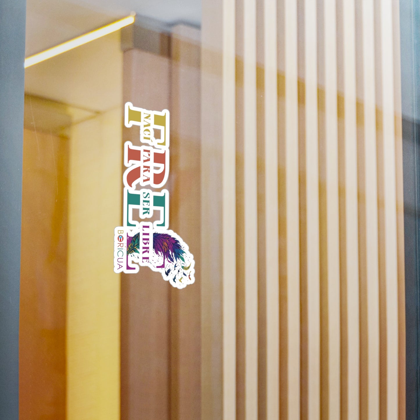 Free Nací para ser Libre Rainbow Waterproof Kiss-Cut Vinyl Decals
