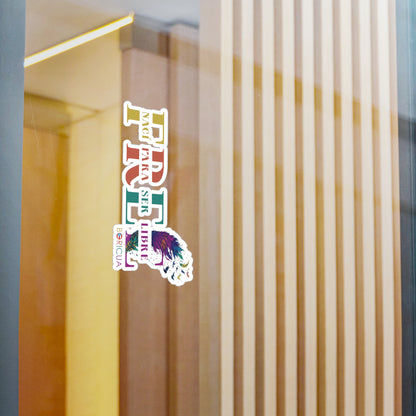 Free Nací para ser Libre Rainbow Waterproof Kiss-Cut Vinyl Decals