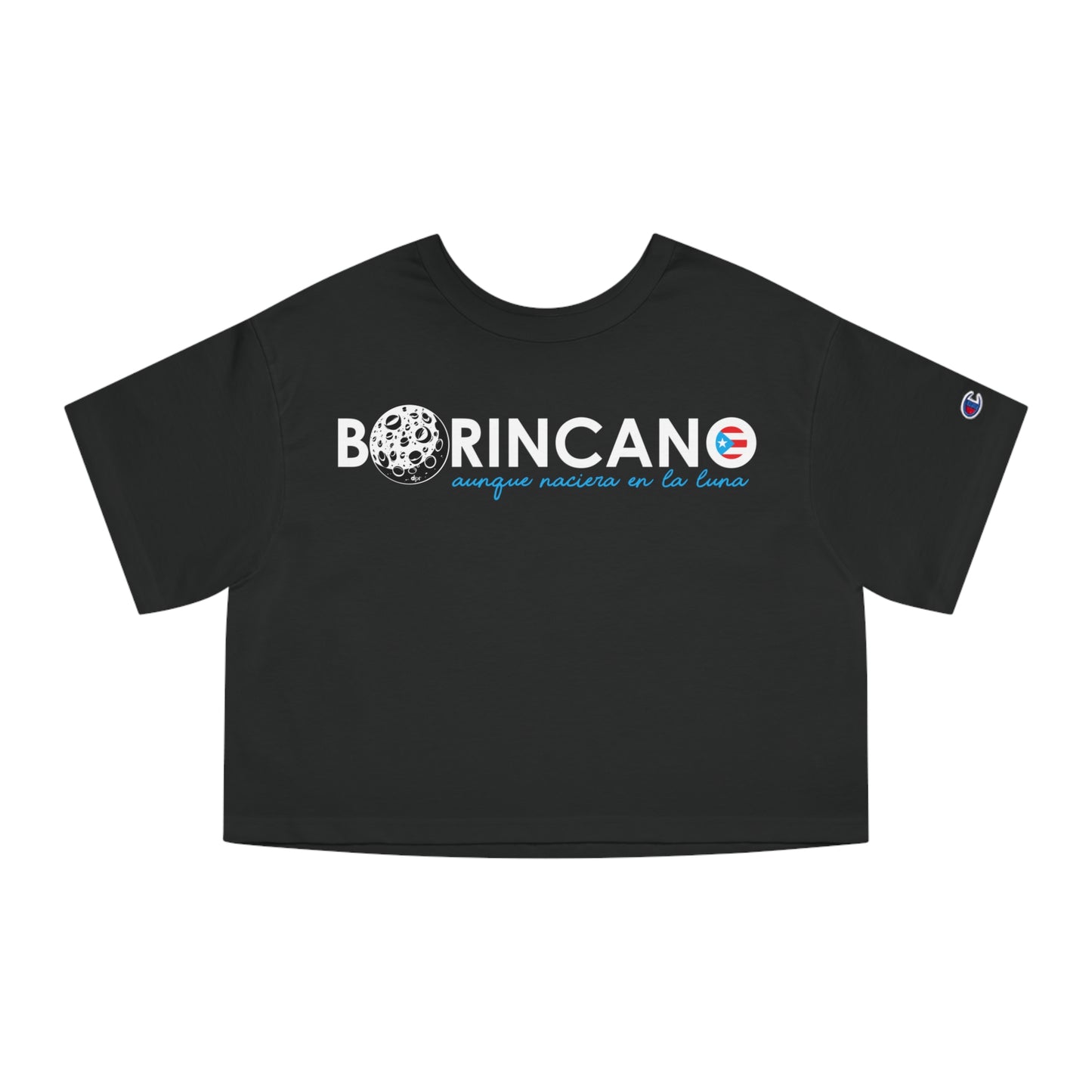 BORINCANO aunque naciera en la luna Flowy Cropped Tee