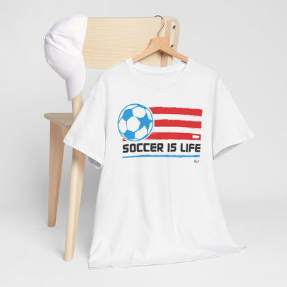 Soccer is Life Colors Unisex Heavy Cotton Tee