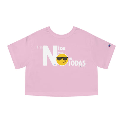 I'm Nice pero NO JODAS Flowy Cropped Tee