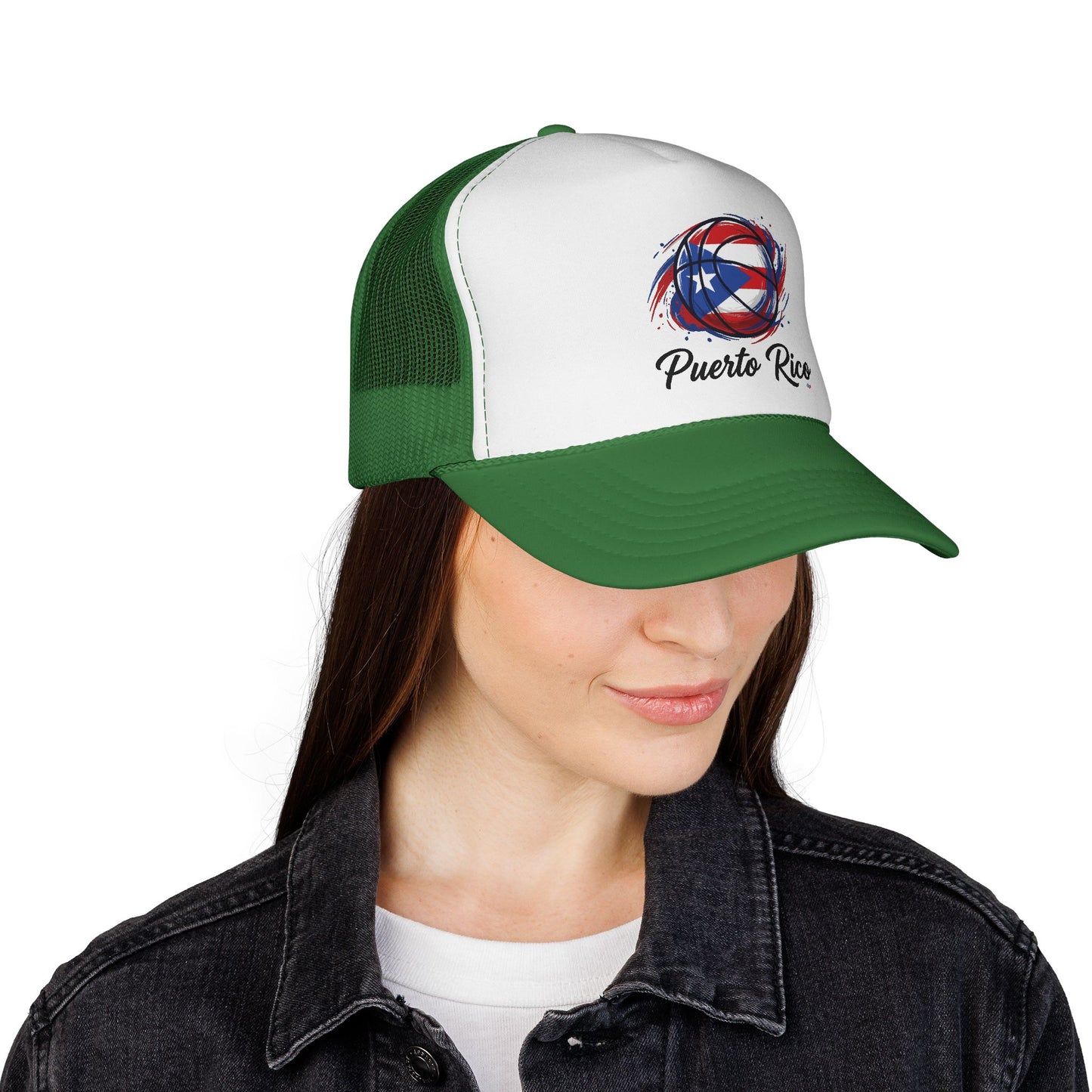 Puerto Rico Basketball Flag 2 Trucker Caps FREE SHIPPING
