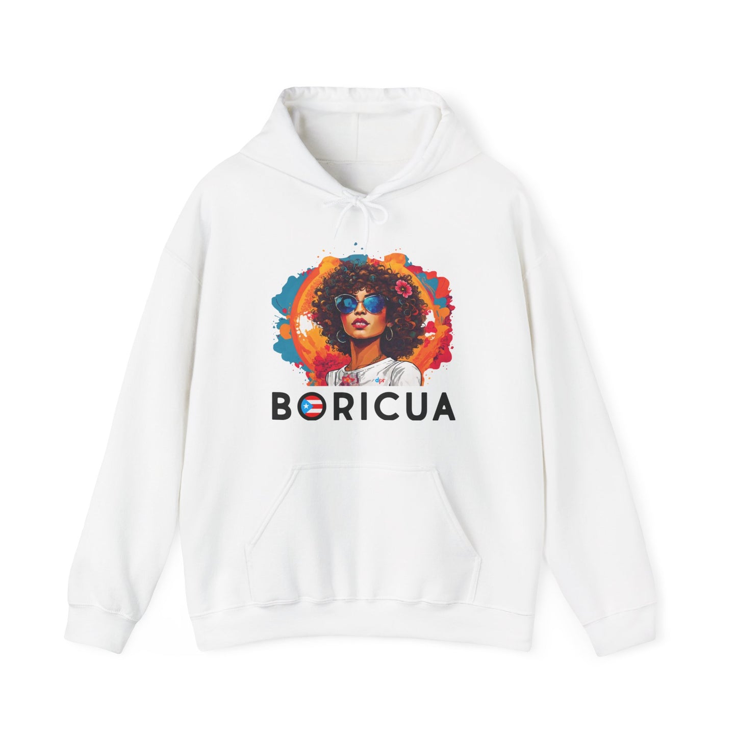 Boricua Girl Black Unisex Heavy Blend™ Boricua-Style Hoodies