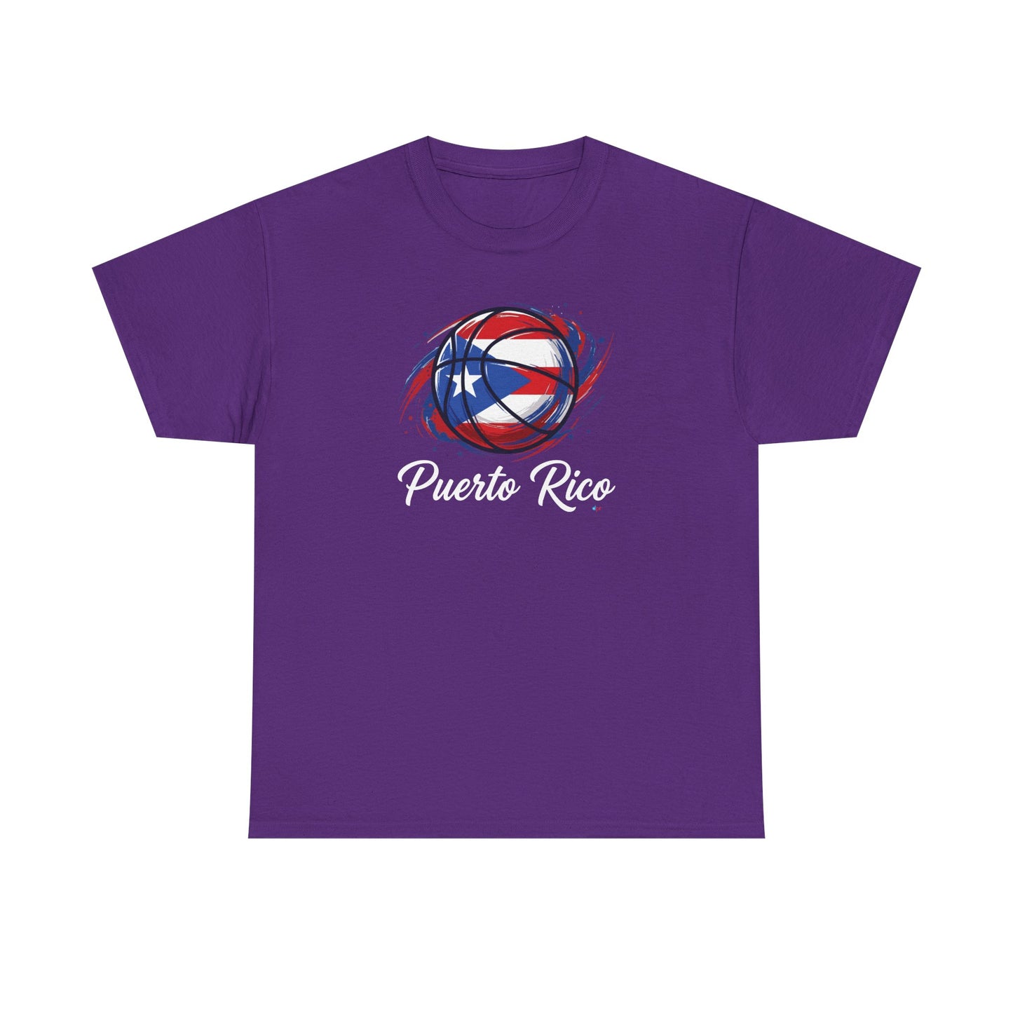 Puerto Rico Basketball Flag 2 | Unisex Heavy Cotton T-Shirt