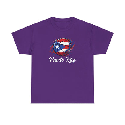 Puerto Rico Basketball Flag 2 | Unisex Heavy Cotton T-Shirt