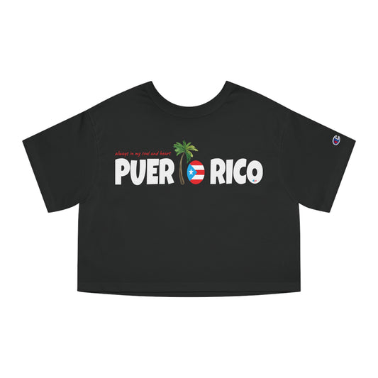 ALWAYS IN MY SOUL Puerto Rico Flowy Cropped Tee
