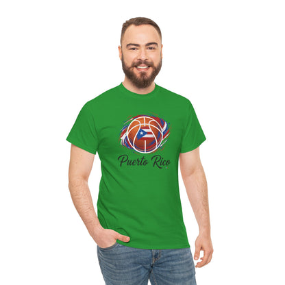 Puerto Rico Basketball Flag | Unisex Heavy Cotton T-Shirt