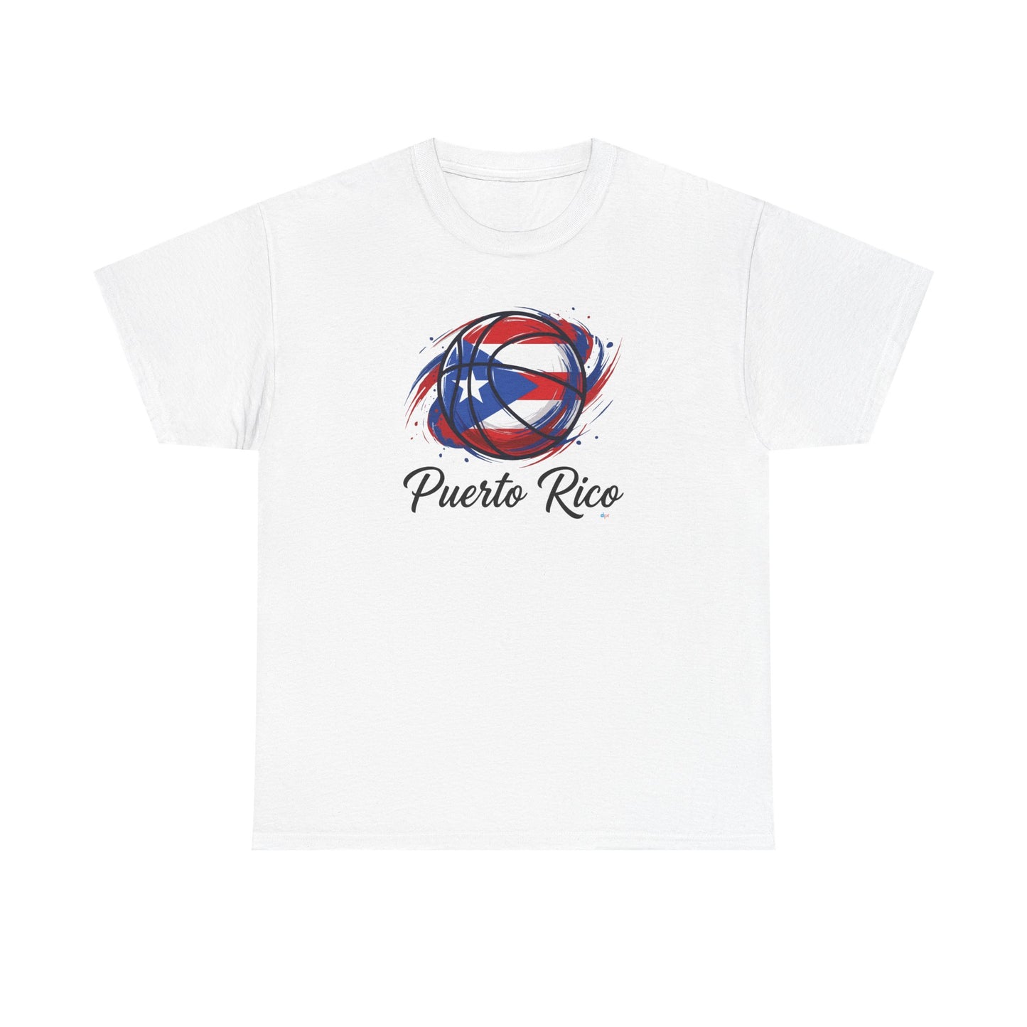 Puerto Rico Basketball Flag 2 | Unisex Heavy Cotton T-Shirt