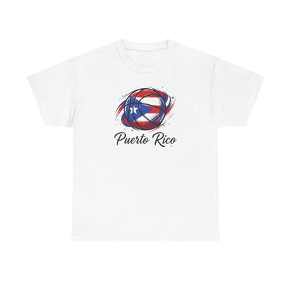 Puerto Rico Basketball Flag 2 | Unisex Heavy Cotton T-Shirt