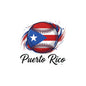 Puerto Rico Baseball Flag Waterproof Kiss-Cut Vinyl Decal