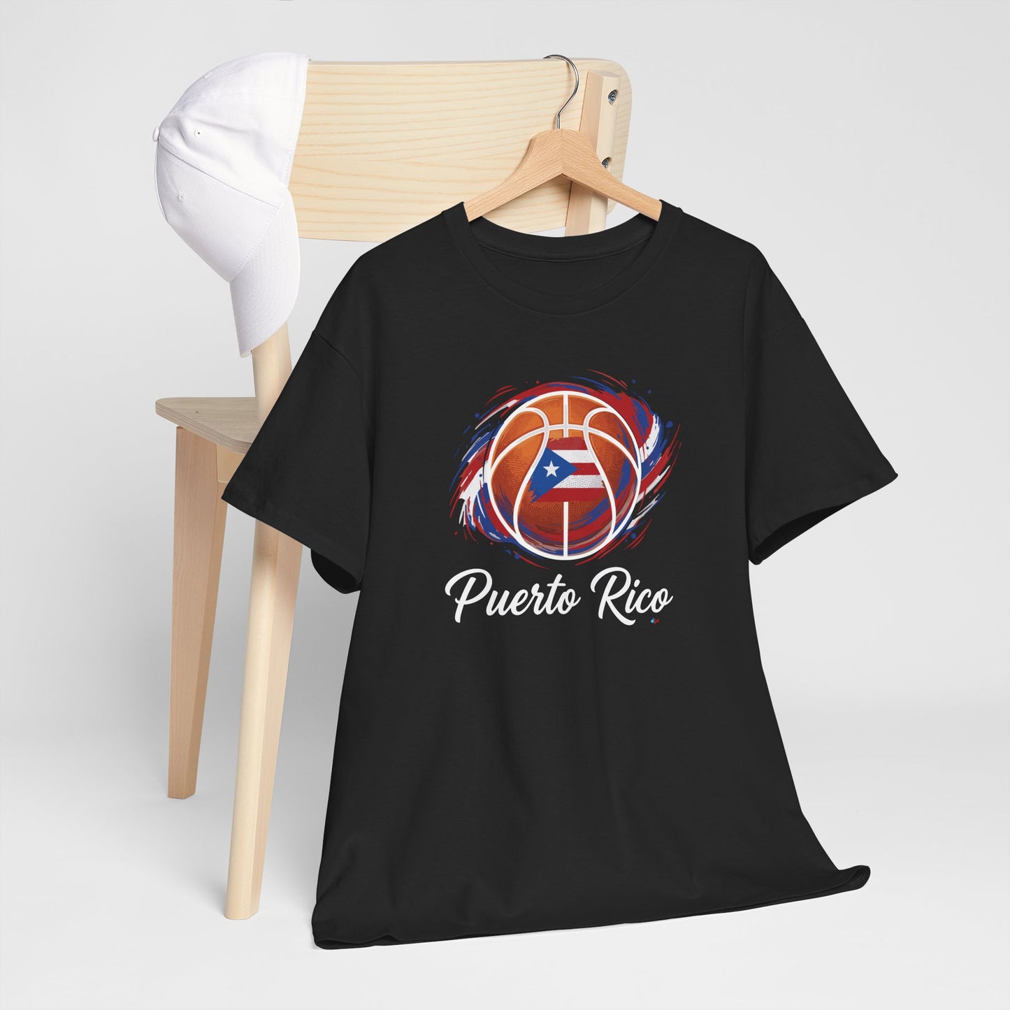 Puerto Rico Basketball Flag | Unisex Heavy Cotton T-Shirt
