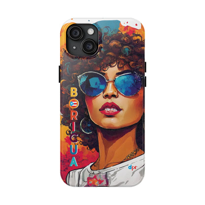 Boricua Girl Mosaico White Tough Phone Cases