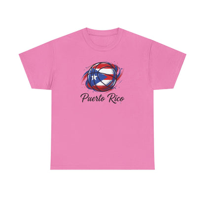 Puerto Rico Basketball Flag 2 | Unisex Heavy Cotton T-Shirt