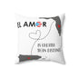 El Amor is Greater than Distance Florida Spun Polyester Square Pillow