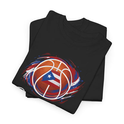 Puerto Rico Basketball Flag | Unisex Heavy Cotton T-Shirt