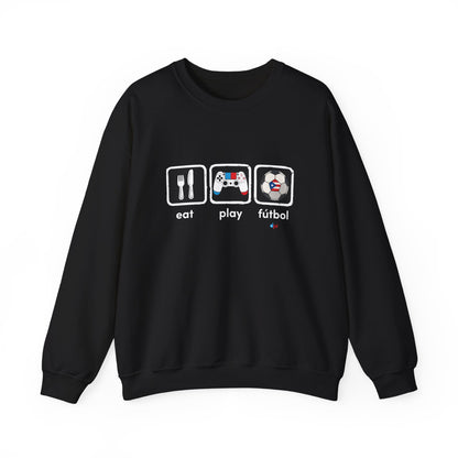 Eat Play Soccer Puerto Rican Flag Heavy Blend™ Crewneck Sweatshirt