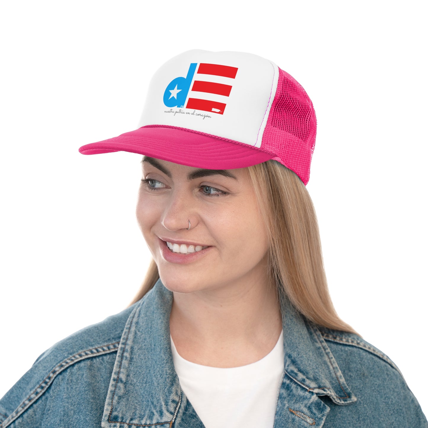 De Puerto Rico nuestra patria en el corazón Puerto Rican Pride Trucker Caps FREE SHIPPING