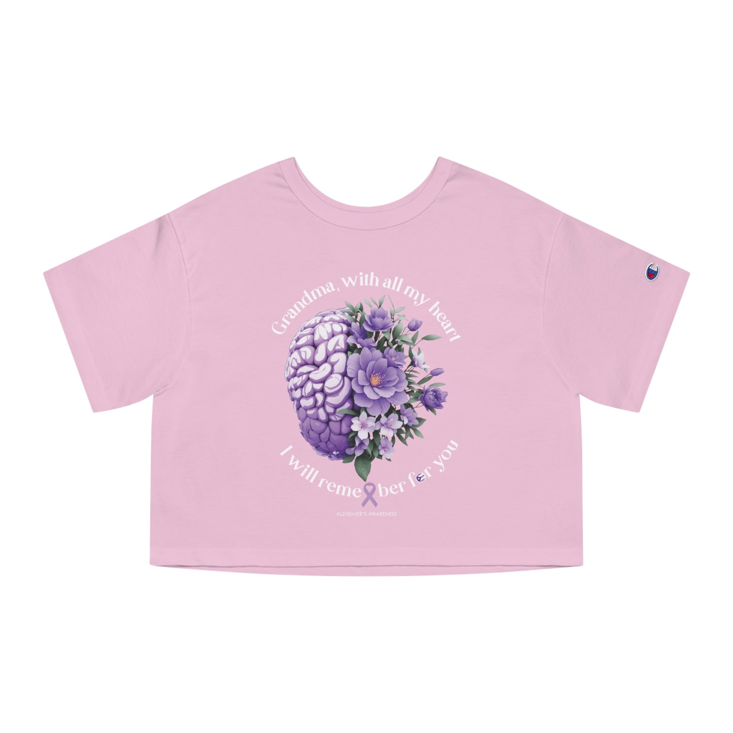 GRANDMA I Will Remember for You  Flowy Cropped Tee