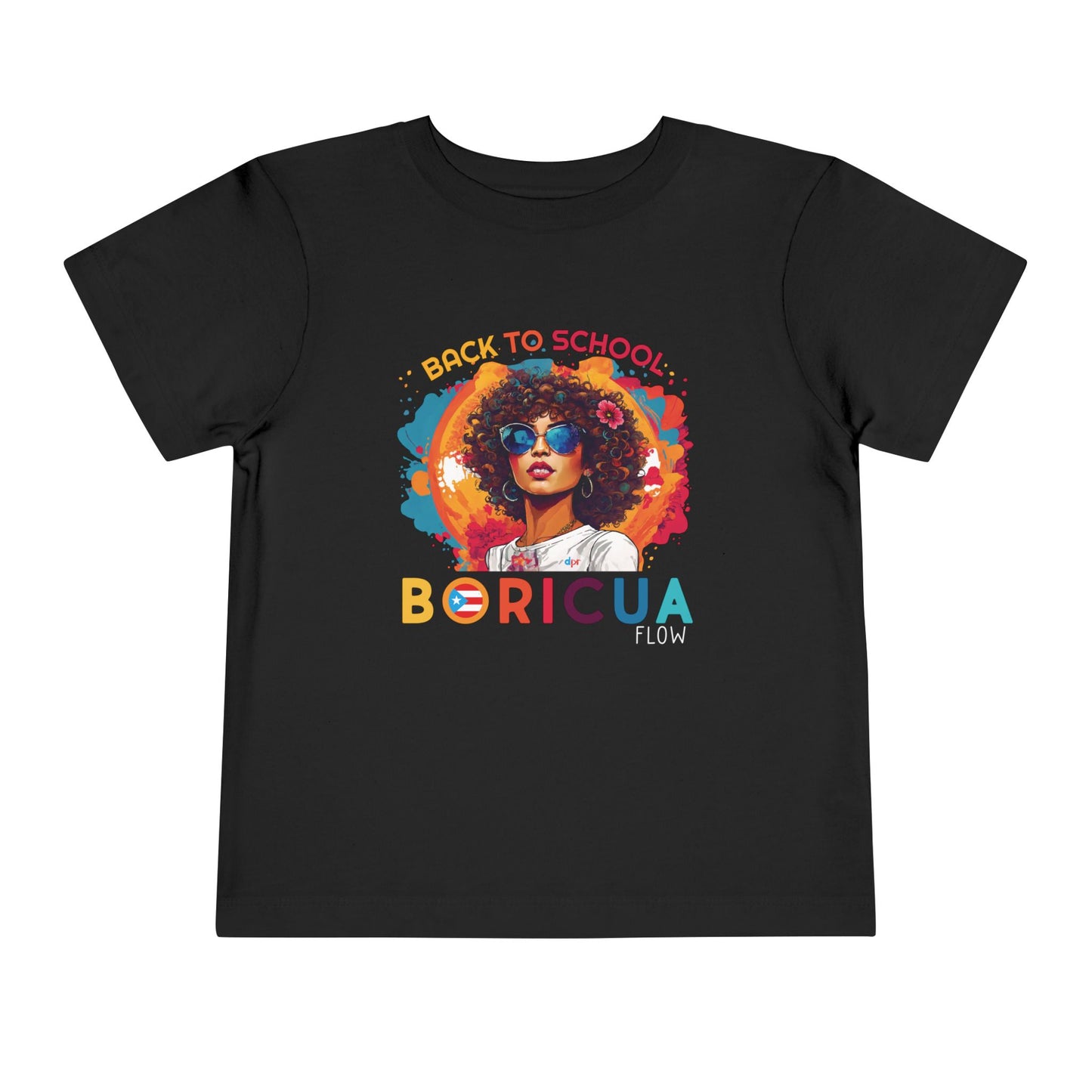 Back to School Boricua Girl Flow Toddler Short Sleeve Tee