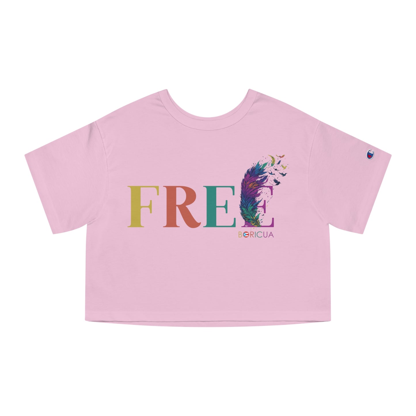 Free BORICUA Flowy Cropped Tee