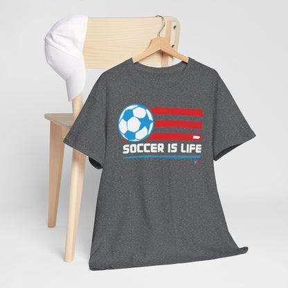 Proud Dad Soccer Boricua Unisex Heavy Cotton Tee