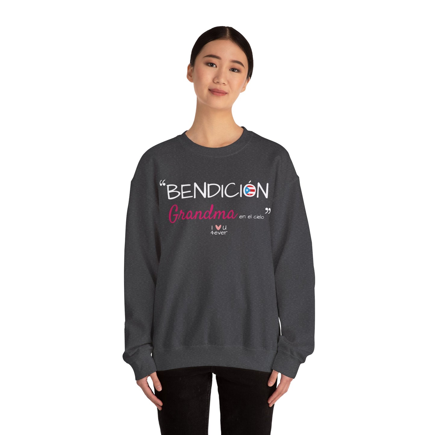 Bendición Grandma Boricua Unisex Heavy Blend™ Crewneck Sweaters