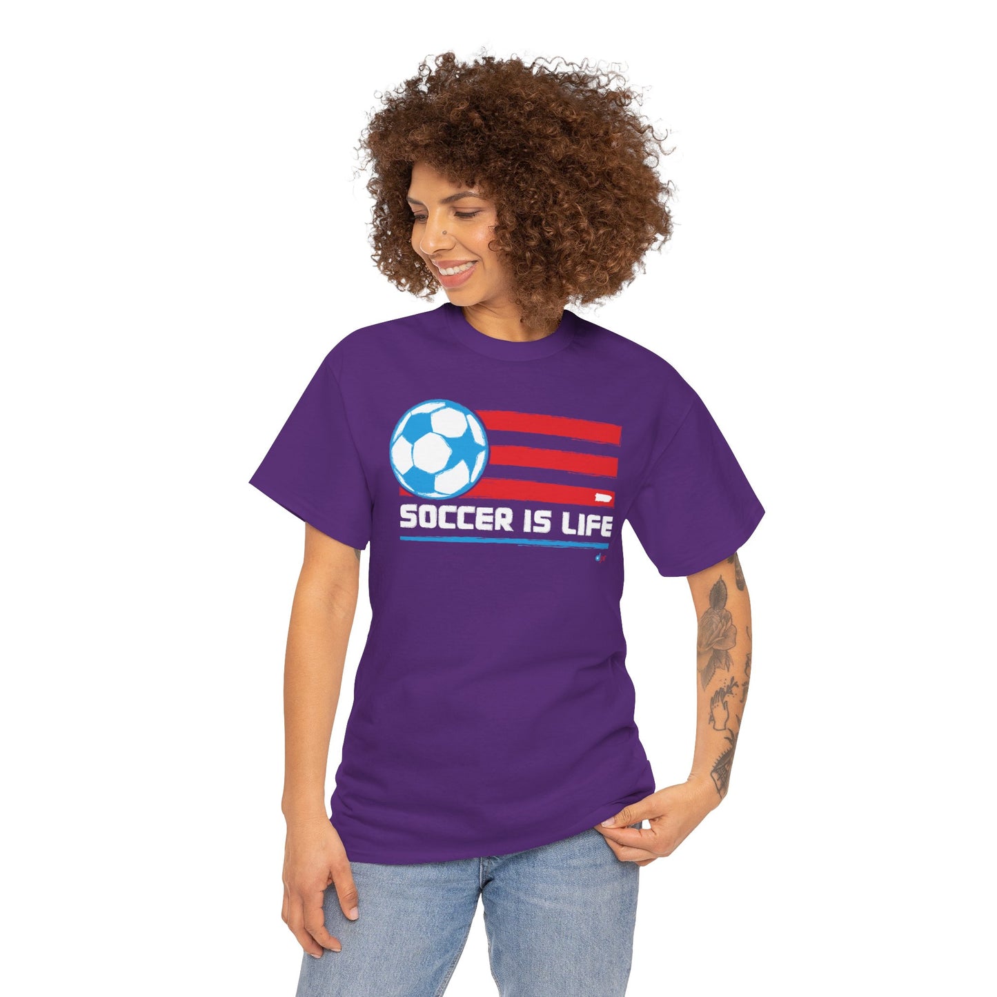 Soccer is Life Colors Unisex Heavy Cotton Tee