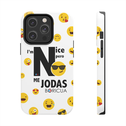 I'm Nice pero No me Jodas White Tough Phone Cases