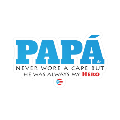 Papá My Hero Blue Kiss-Cut Vinyl Decals