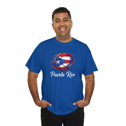 Puerto Rico Basketball Flag 2 | Unisex Heavy Cotton T-Shirt