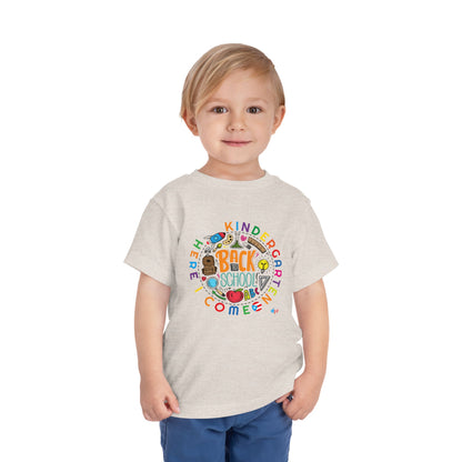 Kindergarten Here I Comer Boricua Toddler Short Sleeve Tee
