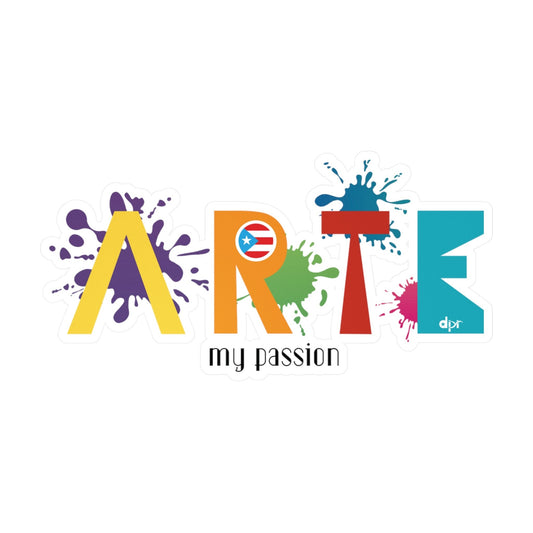 Arte My Passion Bandera Puerto Rico Waterproof Kiss-Cut Vinyl Decals