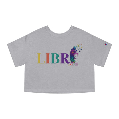 LIBRE BORICUA Flowy Cropped Tee